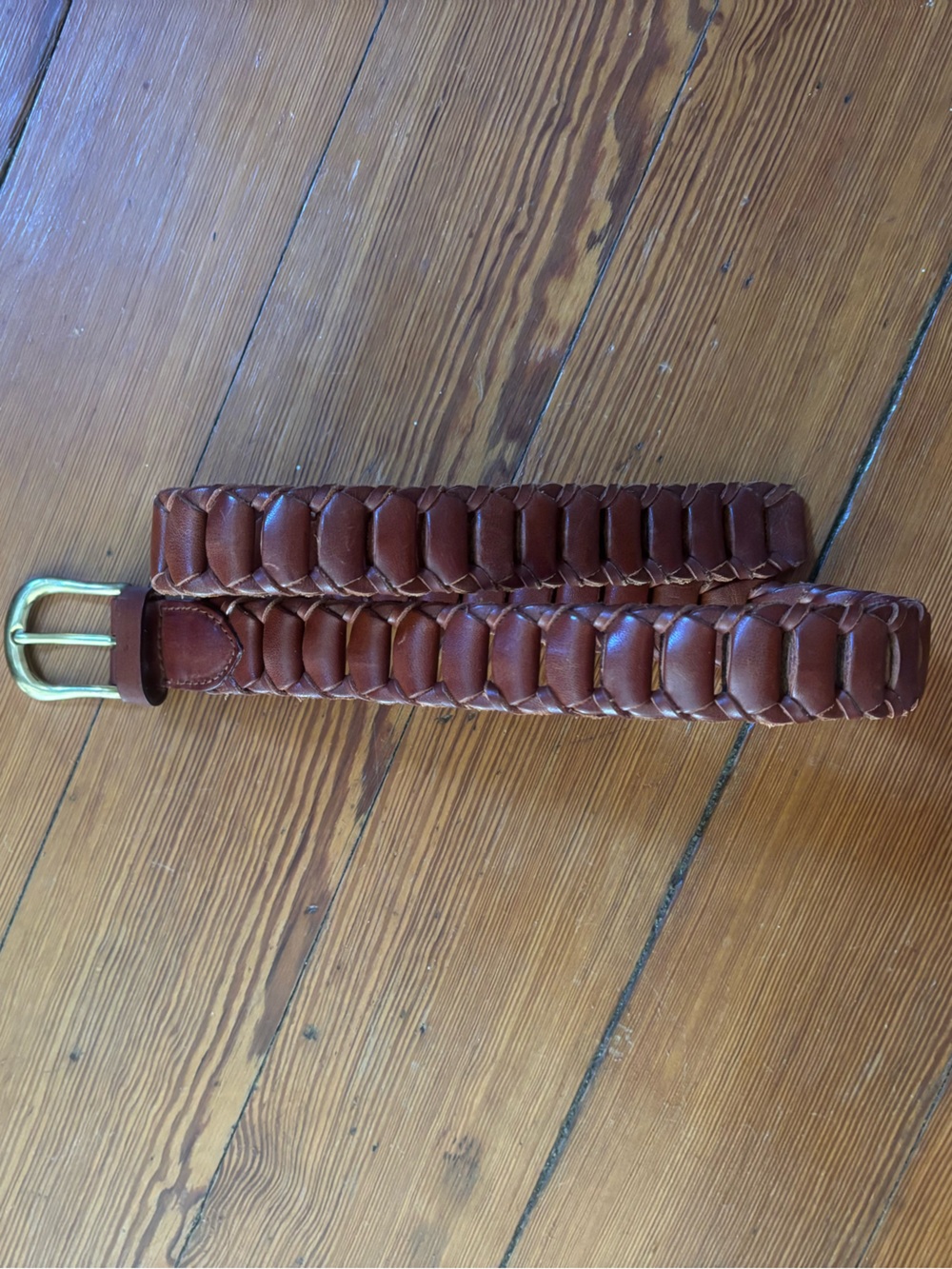Vintage Woven Braided Leather Belt